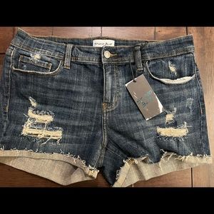 COPY - Studio Blue distressed shorts